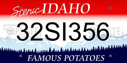 32SI356 Idaho License Plate