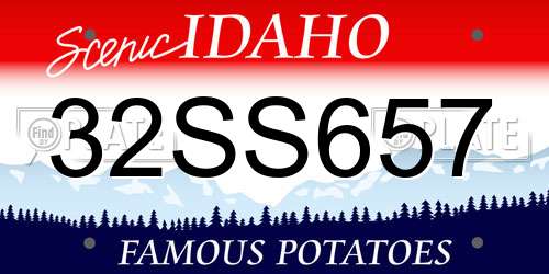 32SS657 Idaho License Plate