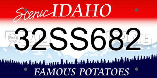 32SS682 Idaho License Plate