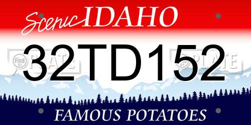 32TD152 Idaho License Plate