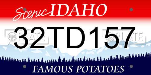 32TD157 Idaho License Plate