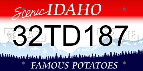 32TD187 Idaho License Plate