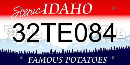 32TE084 Idaho License Plate