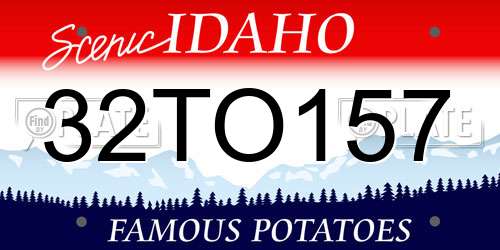 32TO157 Idaho License Plate