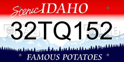 32TQ152 Idaho License Plate