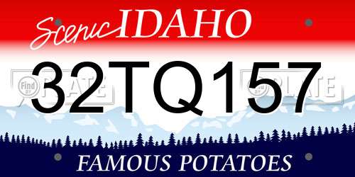 32TQ157 Idaho License Plate