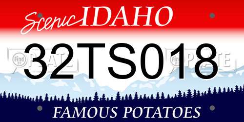 32TS018 Idaho License Plate