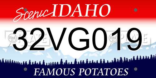 32VG019 Idaho License Plate