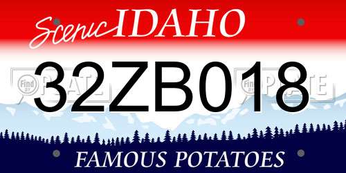 32ZB018 Idaho License Plate