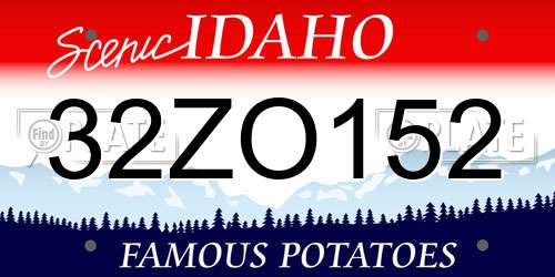 32ZO152 Idaho License Plate
