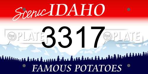 3317 Idaho License Plate