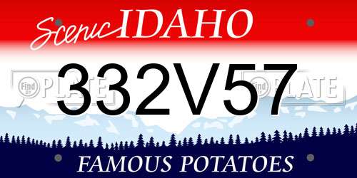 332V57 Idaho License Plate