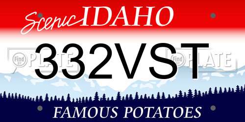 332VST Idaho License Plate