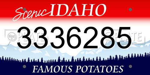 3336285 Idaho License Plate