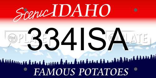 334ISA Idaho License Plate