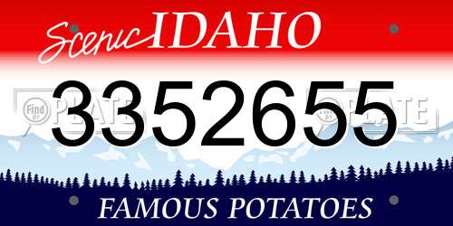 3352655 Idaho License Plate