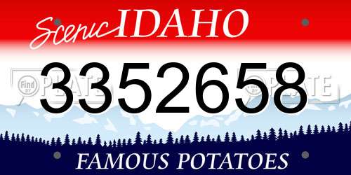 3352658 Idaho License Plate