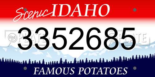 3352685 Idaho License Plate