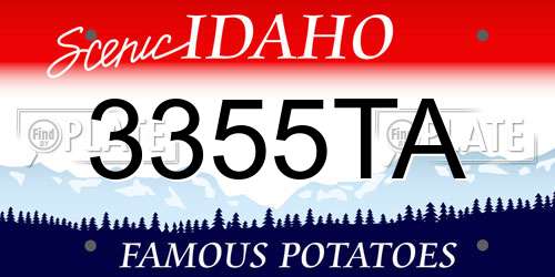 3355TA Idaho License Plate