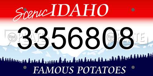 3356808 Idaho License Plate