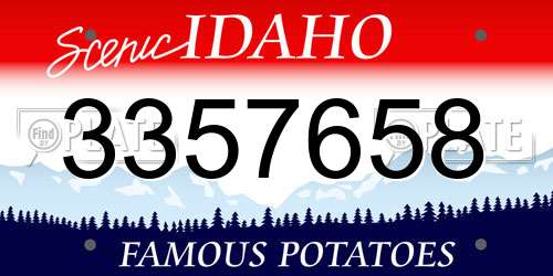 3357658 Idaho License Plate