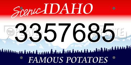 3357685 Idaho License Plate