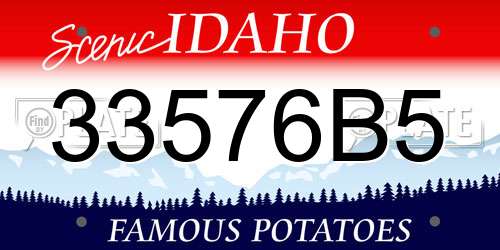 33576B5 Idaho License Plate