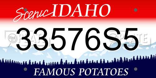 33576S5 Idaho License Plate