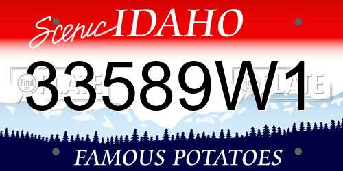 33589W1 Idaho License Plate
