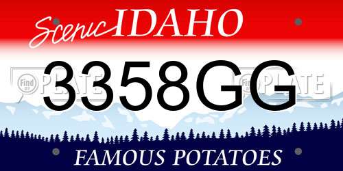 3358GG Idaho License Plate