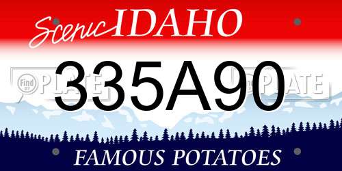 335A90 Idaho License Plate