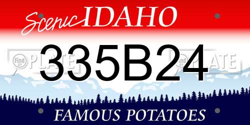 335B24 Idaho License Plate