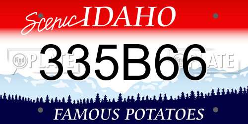 335B66 Idaho License Plate