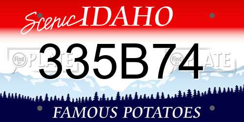 335B74 Idaho License Plate