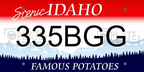 335BGG Idaho License Plate