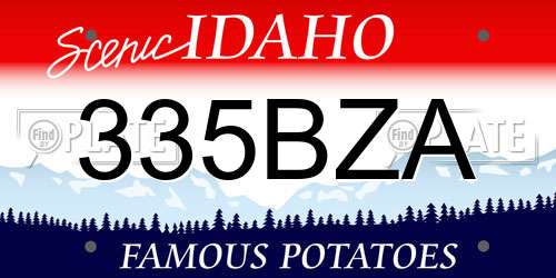 335BZA Idaho License Plate
