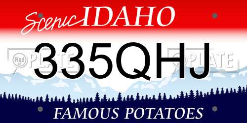 335QHJ Idaho License Plate