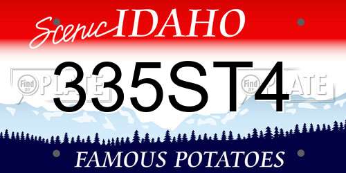 335ST4 Idaho License Plate