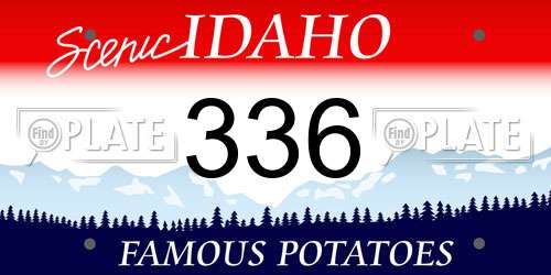 336 Idaho License Plate