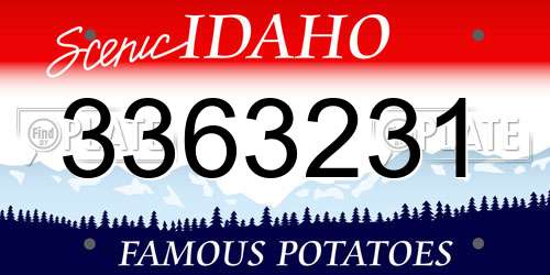 3363231 Idaho License Plate