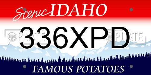 336XPD Idaho License Plate