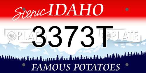 3373T Idaho License Plate