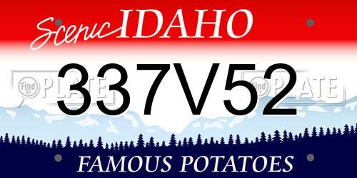 337V52 Idaho License Plate