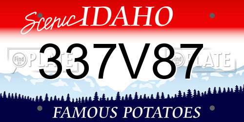337V87 Idaho License Plate