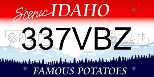 337VBZ Idaho License Plate