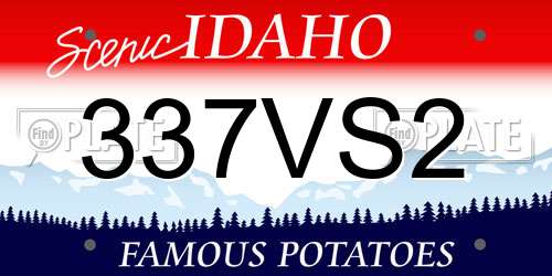 337VS2 Idaho License Plate