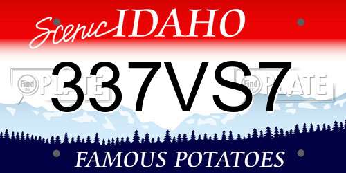 337VS7 Idaho License Plate