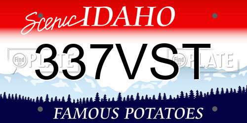 337VST Idaho License Plate