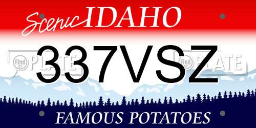 337VSZ Idaho License Plate