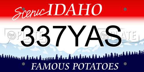337YAS Idaho License Plate